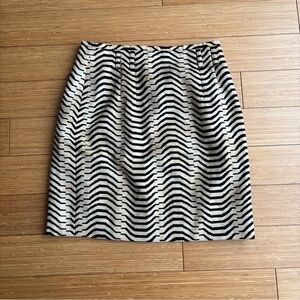 90s vintage abstract print wool pencil skirt